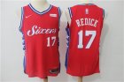 76ers #17 J.J. Redick Red Nike Authentic Jersey