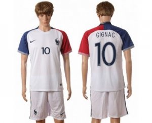 France #10 Gignac Away Soccer Country Jersey