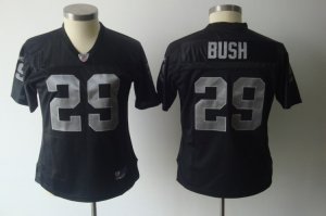 women\'s nfl oakland raiders #29 bush black(2011)