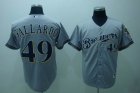 mlb milwaukee brewers #49 gallardo grey