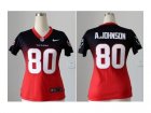Nike women jerseys houston texans #80 a.johnson blue-red[Elite II drift fashion]