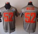 Nike 49ers #52 Patrick Willis Grey Shadow With Hall of Fame 50th Patch NFL Elite Jersey