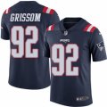 Mens Nike New England Patriots #92 Geneo Grissom Limited Navy Blue Rush NFL Jersey