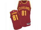 Men Adidas Cleveland Cavaliers #81 Jose Calderon Swingman Wine Red Road NBA Jersey