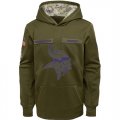 Minnesota Vikings Nike Youth Salute to Service Pullover Performance Hoodie Green
