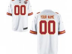 Men\'s Nike Kansas City Chiefs Customized Game White Jerseys (S-4XL)