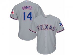 Youth Majestic Texas Rangers #14 Carlos Gomez Authentic Grey Road Cool Base MLB Jersey