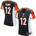 Womens Nike Cincinnati Bengals #12 Mohamed Sanu Game Black Team Color NFL Jersey