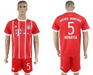 2017-18 Bayern Munich 5 BENATIA Home Soccer Jersey