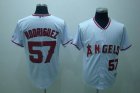 mlb anaheim angels #57 rodriguez white