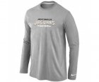Nike Jacksonville Jaguars Authentic font Long Sleeve T-Shirt Grey
