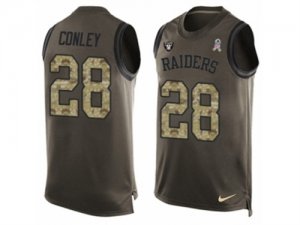 Mens Nike Oakland Raiders #28 Gareon Conley Limited Green Salute to Service Tank Top NFL Jersey