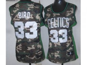 women nba boston celtics #33 bird camo