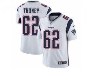 Mens Nike New England Patriots #62 Joe Thuney Vapor Untouchable Limited White NFL Jersey