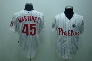 mlb philadelphia phillies #45 martinez white(red strip)