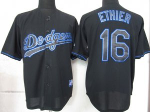 MLB Los Angeles Dodgers #16 Ethier Black Fashion