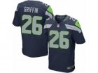 Mens Nike Seattle Seahawks #26 Shaquill Griffin Elite Steel Blue Team Color NFL Jersey