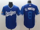 Dodgers #8 Manny Machado El Ministro Royal 2018 Players Weekend Authentic Team Jersey
