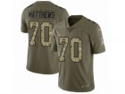 Men Nike Atlanta Falcons #70 Jake Matthews Limited Olive Camo 2017 Salute to Service NFL Jersey