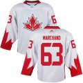 Youth Adidas Team Canada #63 Brad Marchand Authentic White Home 2016 World Cup Ice Hockey Jersey