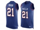 Mens Nike Buffalo Bills #21 Jordan Poyer Limited Royal Blue Player Name & Number Tank Top NFL Jersey