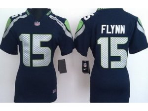 Nike Women nfl Seattle Seahawks #15 Matt Flynn Blue jerseys