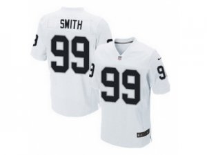 Nike oakland raiders #99 smith white jerseys[Elite]