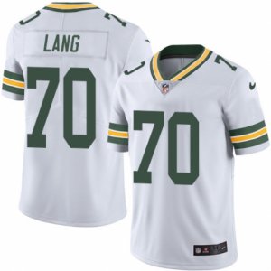 Mens Nike Green Bay Packers #70 T.J. Lang Limited White Rush NFL Jersey