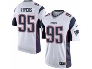 Mens Nike New England Patriots #95 Derek Rivers Limited White NFL Jersey