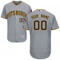 2016 Men Pittsburgh Pirates Majestic Gray Flexbase Authentic Collection Custom Jersey