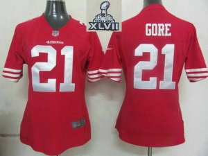2013 Super Bowl XLVII Women NEW San Francisco 49ers 21 Gore Red jerseys