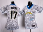 Nike Women San Diego Chargers #17 Philip Rivers jerseys[fem fan zebra]