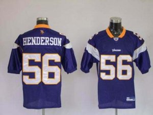 nfl minnesota vikings #56 henderson purple