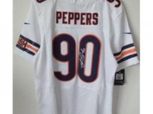 Nike NFL Chicago Bears #90 Julius Peppers White Jerseys(Signed Elite)