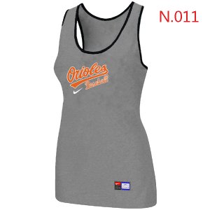 Nike Baltimore orioles Tri-Blend Racerback stretch Tank Top L.grey