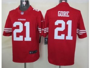 Nike NFL San Francisco 49ers #21 Frank Gore Red jerseys(Limited)