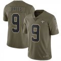 Nike Saints #9 Drew Brees Youth Olive Salute To Service Limited Jersey