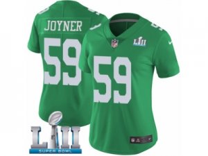 Women Nike Philadelphia Eagles #59 Seth Joyner Limited Green Rush Vapor Untouchable Super Bowl LII NFL Jersey