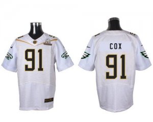 2016 Pro Bowl Nike Philadelphia Eagles #91 Fletcher Cox white jerseys(Elite)