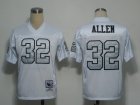 nfl oakland raiders #32 allen throwback white[Silver number]