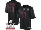 Mens Nike Atlanta Falcons #11 Julio Jones Limited Black Impact Super Bowl LI 51 NFL Jersey