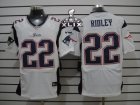 2015 Super Bowl XLIX Nike NFL New England Patriots #22 Stevan Ridley White Jerseys(Elite)