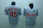 mlb philadelphia phillies #45 martinez grey