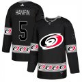 Hurricanes #5 Noah Hanifin Black Team Logos Fashion Adidas Jersey