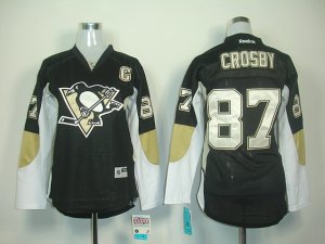 women nhl pittsburgh penguins #87 crosby black