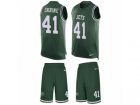 Mens Nike New York Jets #41 Buster Skrine Limited Green Tank Top Suit NFL Jersey