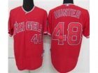 MLB Los Angeles Angels #48 Hunter Red Jerseys