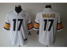 Nike NFL Pittsburgh Steelers #17 Mike Wallace White Jerseys(Limited)
