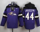 Nike Baltimore Ravens #44 Kyle Juszczyk Purple Player Pullover Hoodie