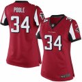 Women's Nike Atlanta Falcons #34 Brian Poole Limited Red Team Color NFL Jersey